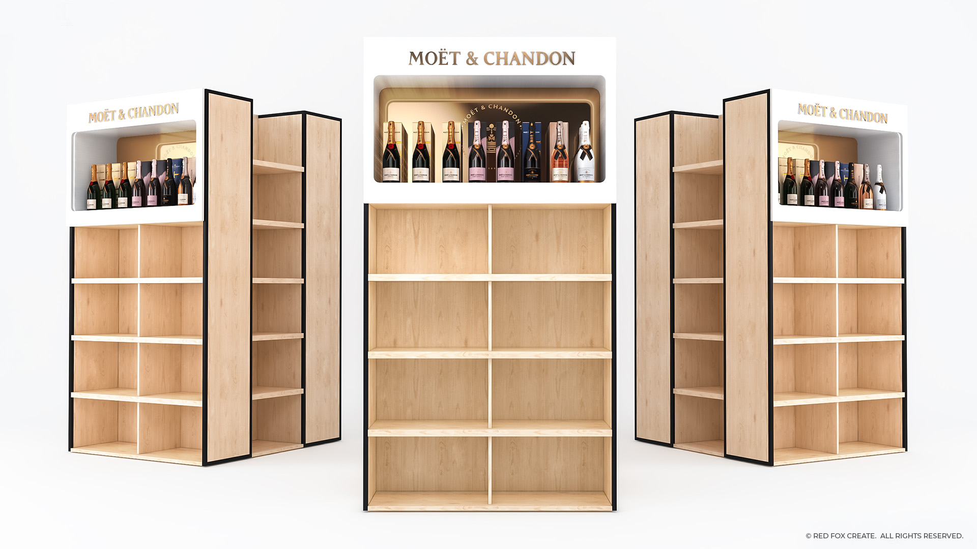 Red Fox Create - Moët & Chandon Shelf in Shelf Display
