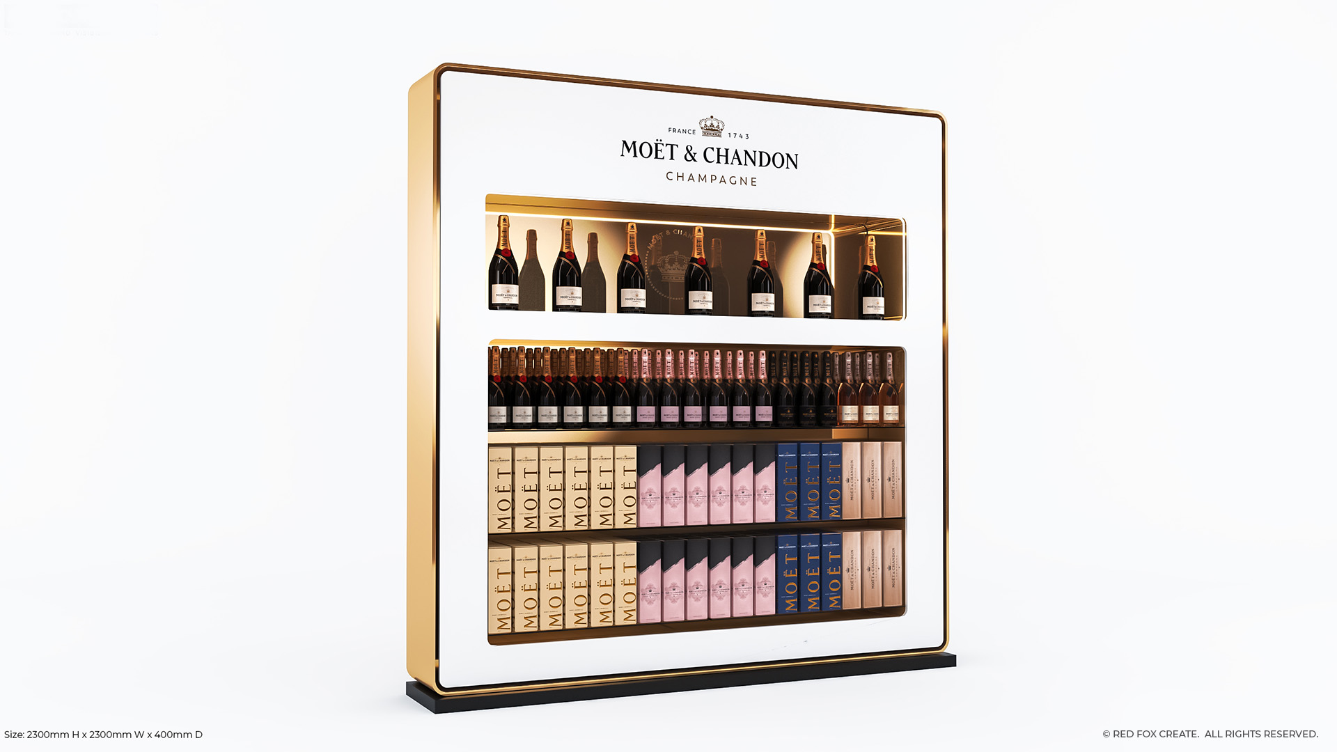 Red Fox Create - Moët & Chandon Extra Large Permanent Display Unit