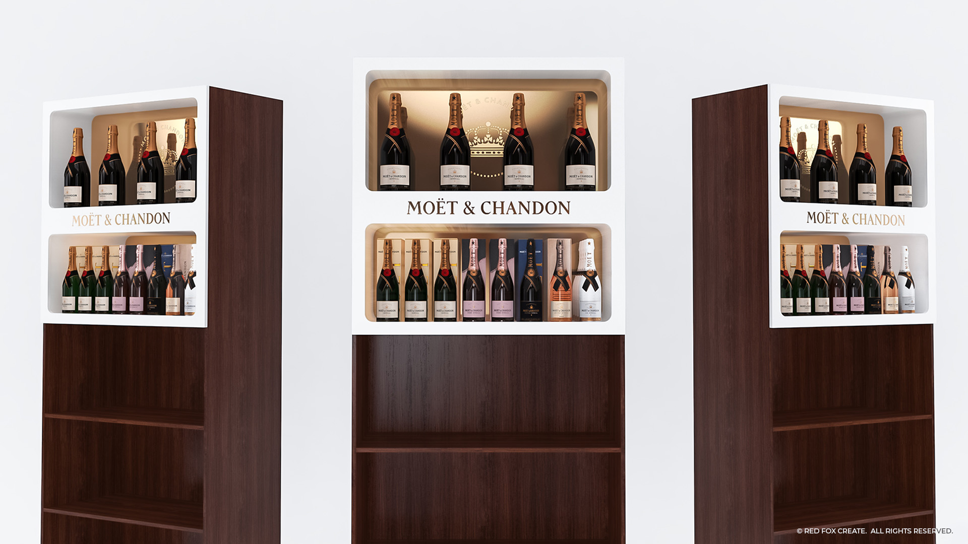 Red Fox Create - Moët & Chandon Shelf in Shelf Display