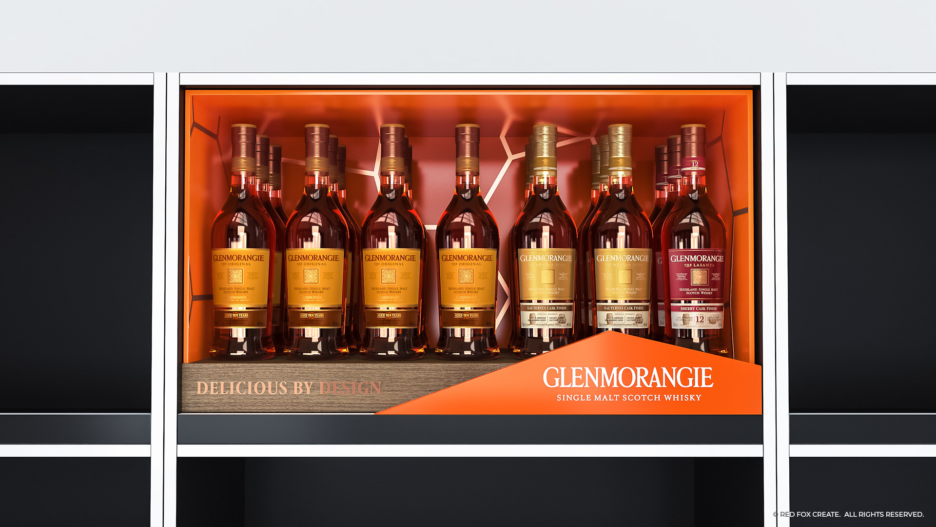 Red Fox Create - Glenmorangie Shelf in Shelf Display