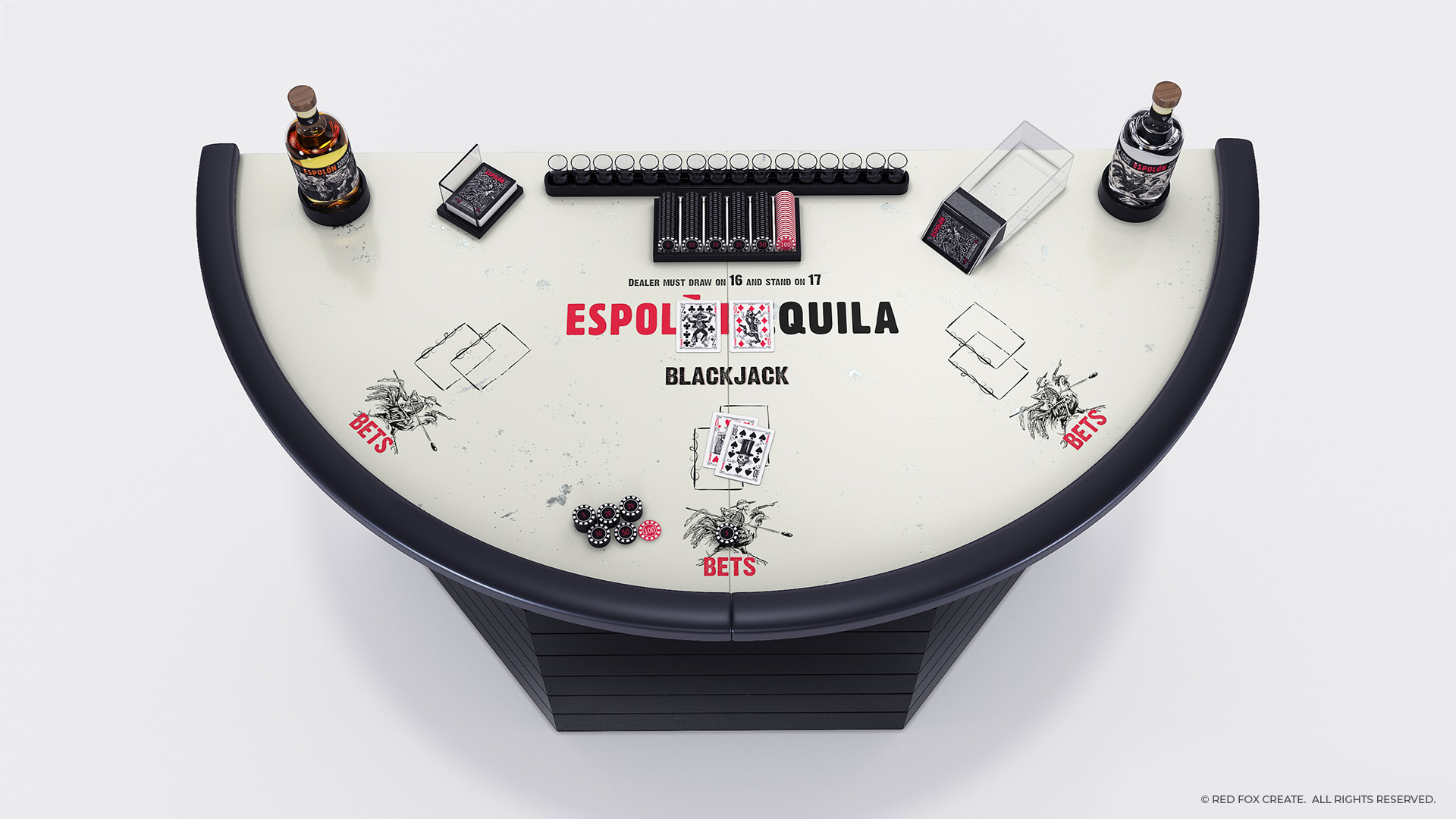 Espolón Tequila Mobile Blackjack Table