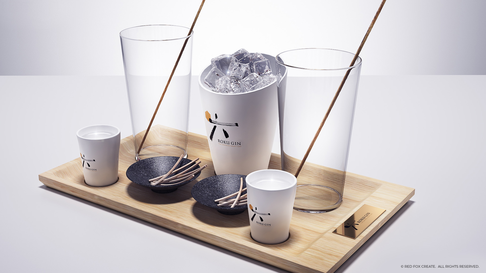 Roku Gin Perfect Serve Boat Tray